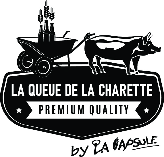 Logo créé par Aurélie Métivier : la bière "La queue de la Charette" by La Capsule