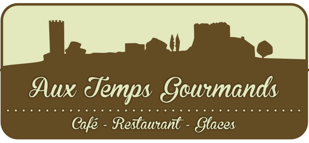 Logo créé par Aurélie Métivier du restaurant "Aux Temps Gourmands" situé à Turenne en Corrèze